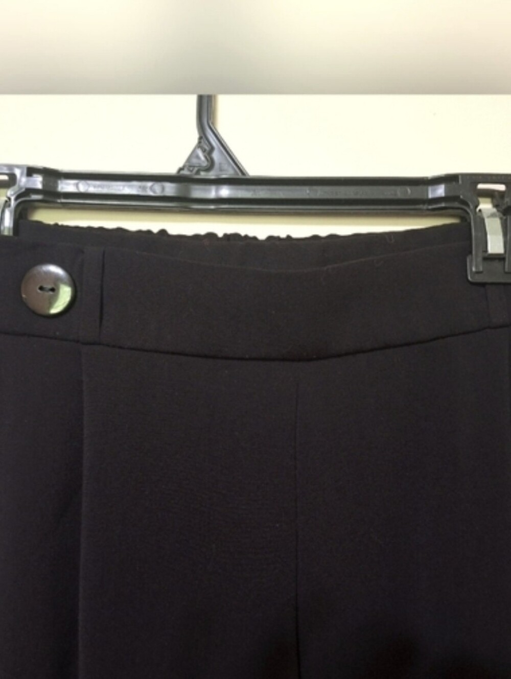 Zara TRF Black Faux Button Wide Leg Pull On Cropped Culotte Pants Size Medium - Picture 6 of 6